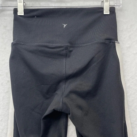 Old Navy Active Leggings Women's Sz XS Black White Go Dry Wide Waistband Pull On - Picture 9 of 11